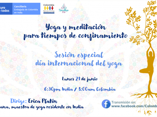 Colombianos en India participaron en las sesiones virtuales “yoga y meditación en tiempos de confinamiento”