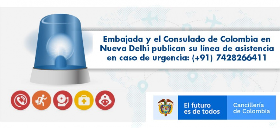 La Embajada de Colombia y el Consulado en Nueva Delhi publica su línea de asistencia 