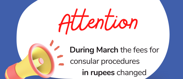 Cambiaron los precios de los trámites consulares por variación en la tasa de cambio en rupias