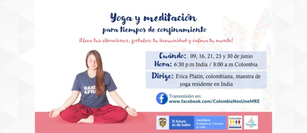 Colombianos en India participaron en las sesiones virtuales “yoga y meditación en tiempos de confinamiento”