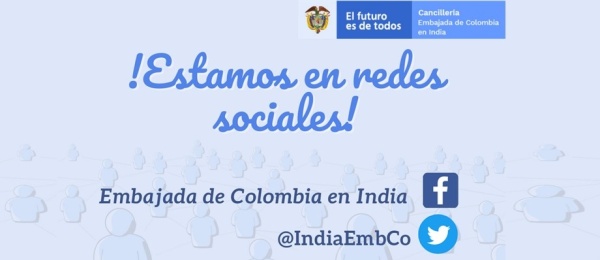 En los perfiles de la Embajada de Colombia en Twitter y Facebook se comparte información institucional, trámites y actividades 
